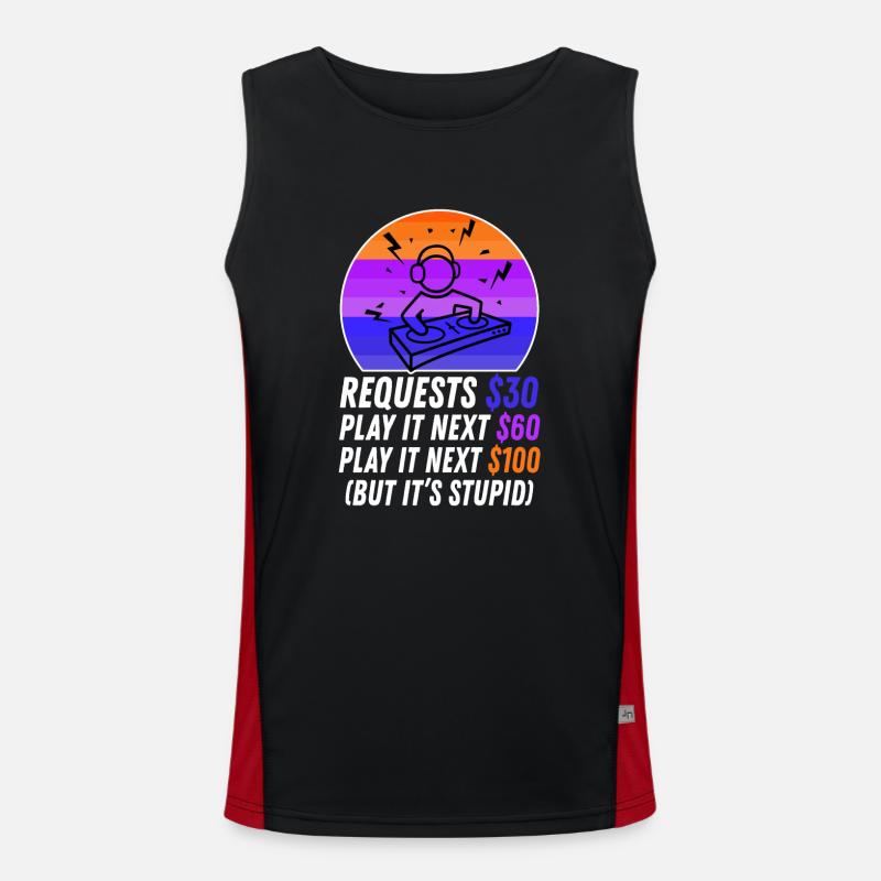 DJ Request Men's Functional Contrast Tank Top 