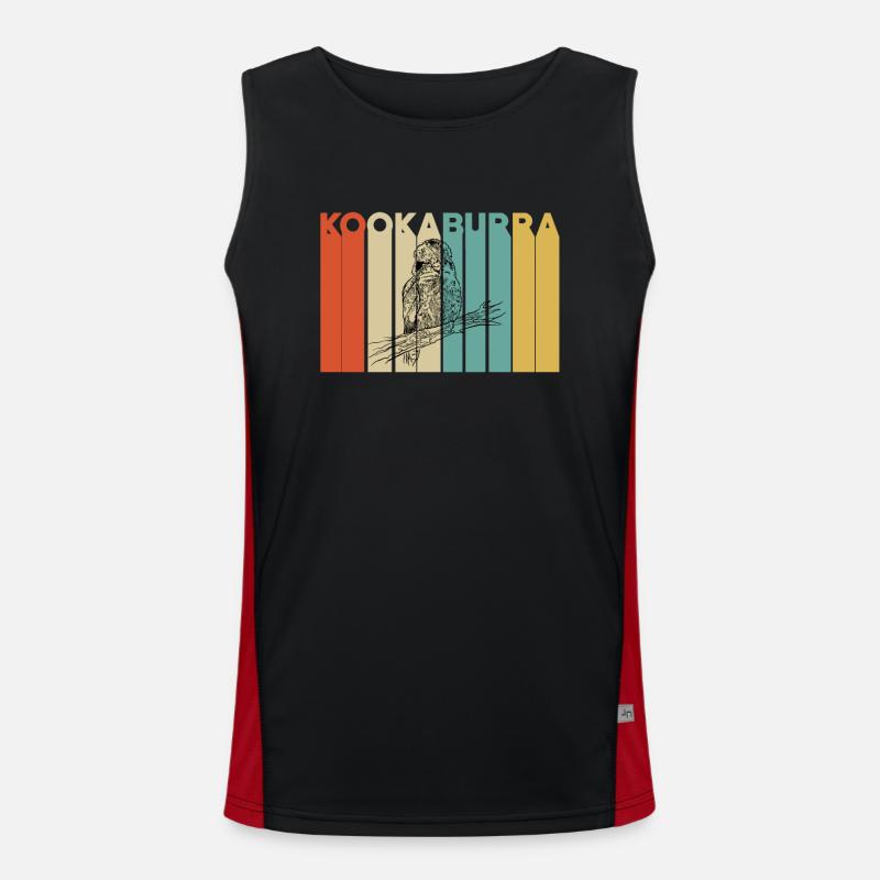 RetrO Kookaburra Vogel Funktionelles Kontrast-Tank Top für Männer 