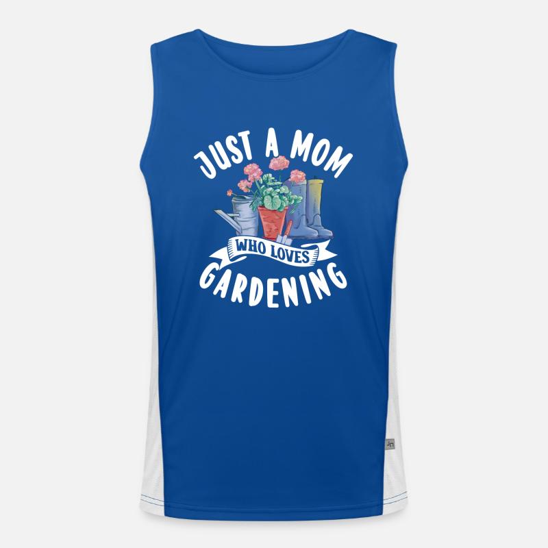 Nur Eine Mutter Die Die Gartenarbeit Liebt Mama Funktionelles Kontrast-Tank Top für Männer 