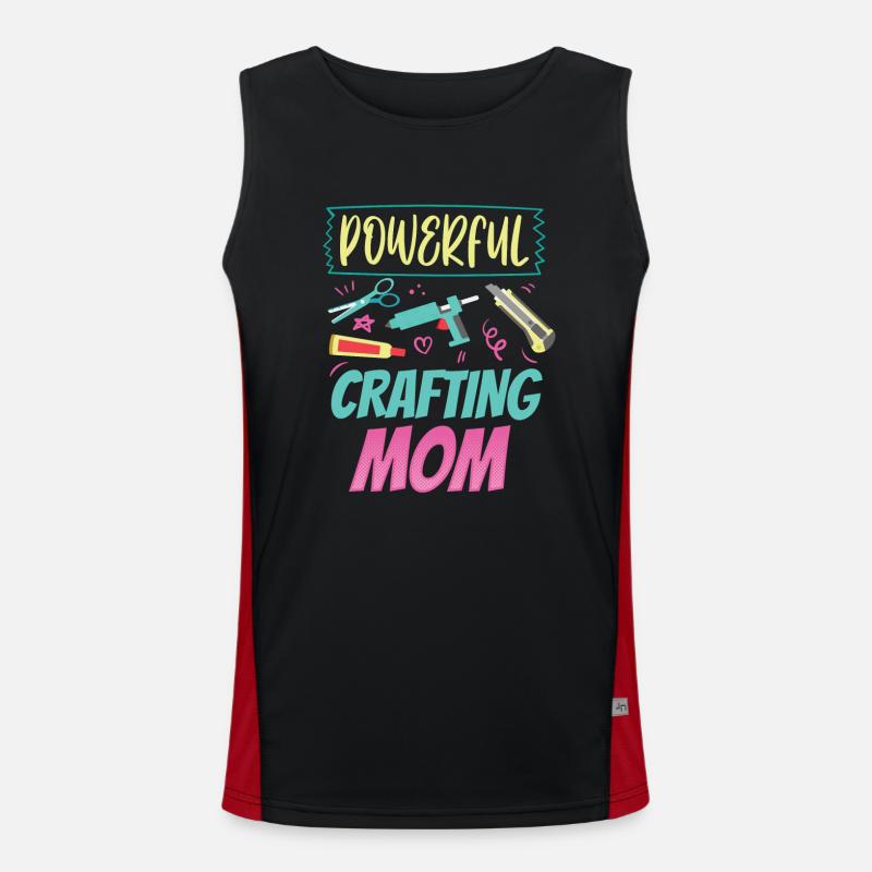Tolle Basteln Mama Mutter Bastel Bastler Funktionelles Kontrast-Tank Top für Männer 
