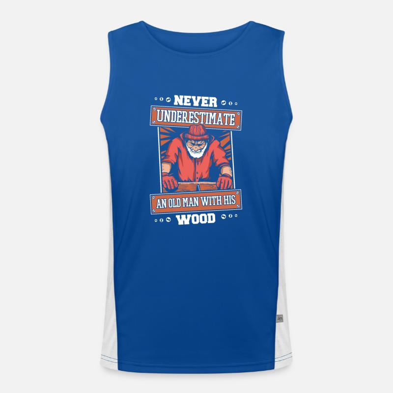 Carpenter Woodworker Carpentry Men's Functional Contrast Tank Top 