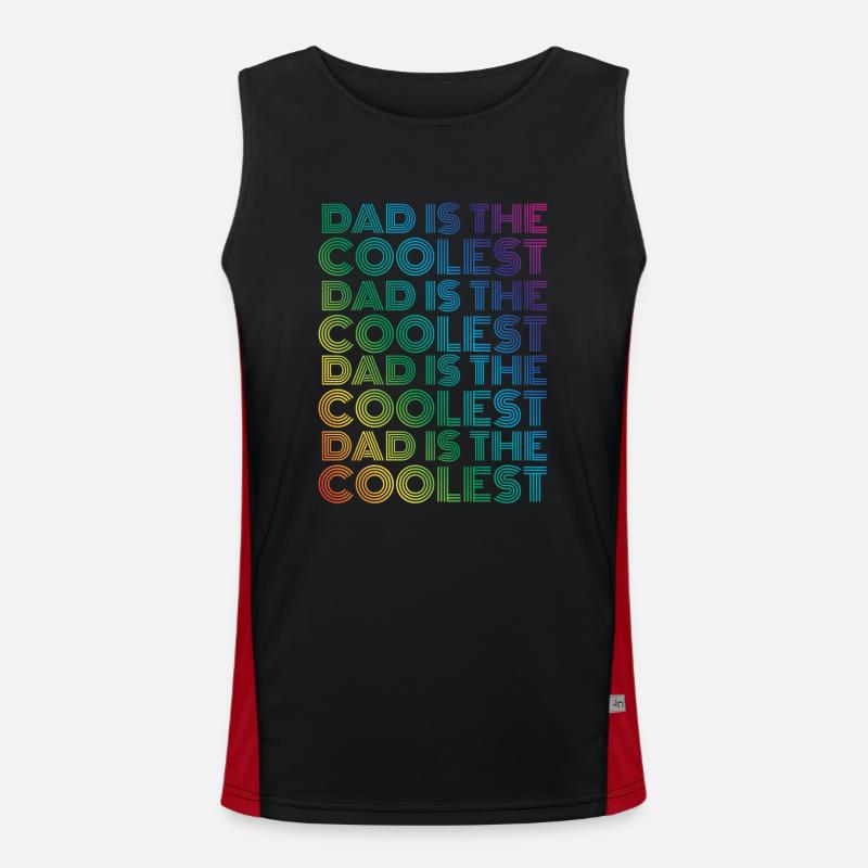 Dad is the Coolest Vater Geschenk Funktionelles Kontrast-Tank Top für Männer 