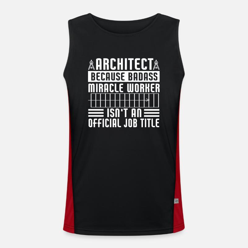Architect Art Architecture Designer Men's Functional Contrast Tank Top 