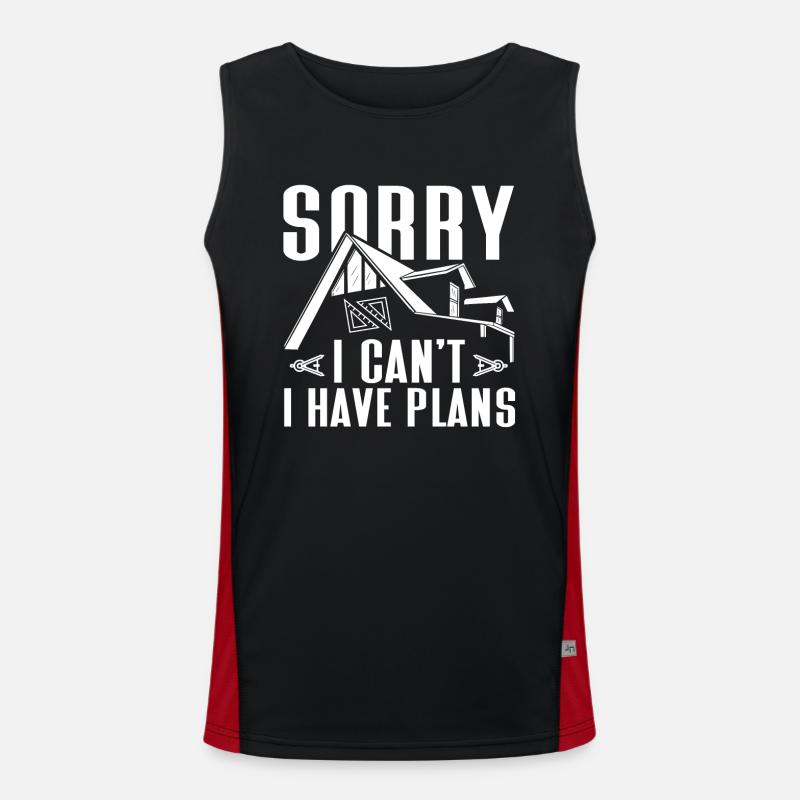 Architect Art Architecture Designer Men's Functional Contrast Tank Top 