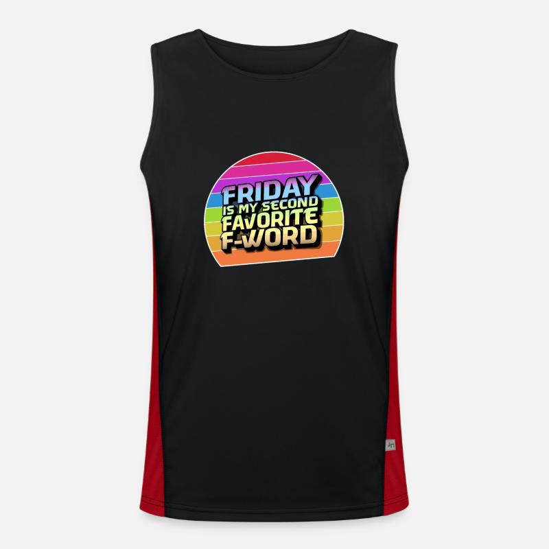 Friday is my second favorite f word Men's Functional Contrast Tank Top 