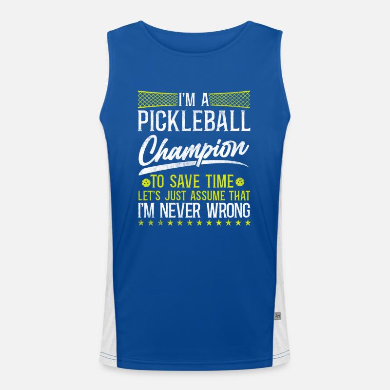 Pickleball I'm A Pickleball Funktionelles Kontrast-Tank Top für Männer 