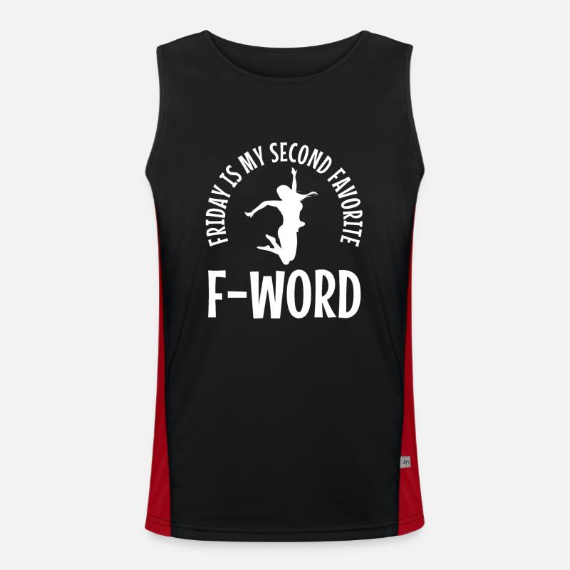 Friday is my second favorite f word Men's Functional Contrast Tank Top 