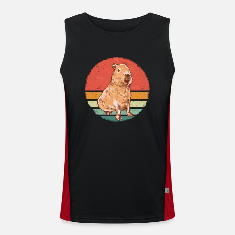 Capybara Nagetier Tier Funktionelles Kontrast-Tank Top für Männer 