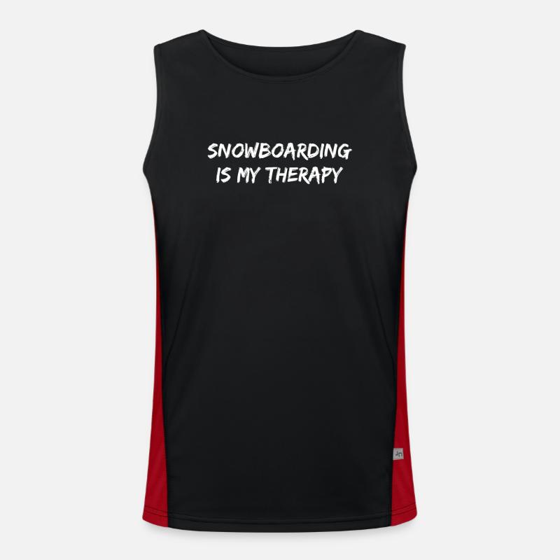 Snowboard - snowboarding is my therapy Funktionelles Kontrast-Tank Top für Männer 