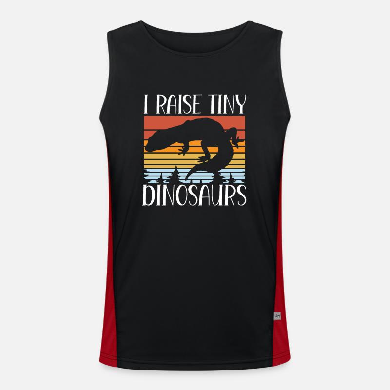 I breed small dinosaurs Men's Functional Contrast Tank Top 