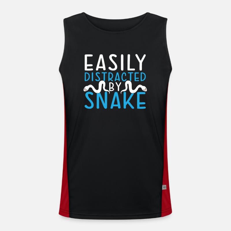 Easily distracted by snake Men's Functional Contrast Tank Top 