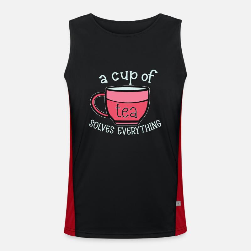 Teetrinker Teeliebhaber Geschenk Tee Funktionelles Kontrast-Tank Top für Männer 