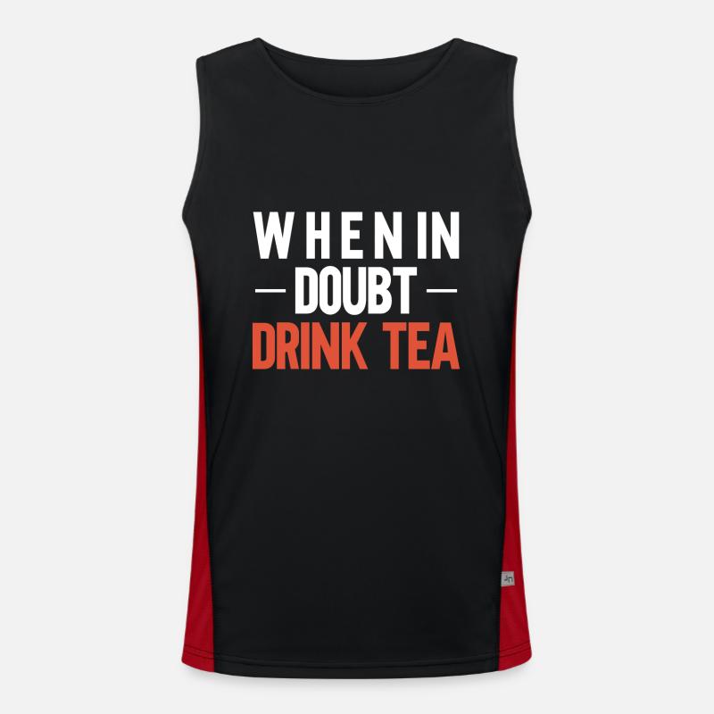 Tea Drinker Tea Lover Gift Tea Men's Functional Contrast Tank Top 