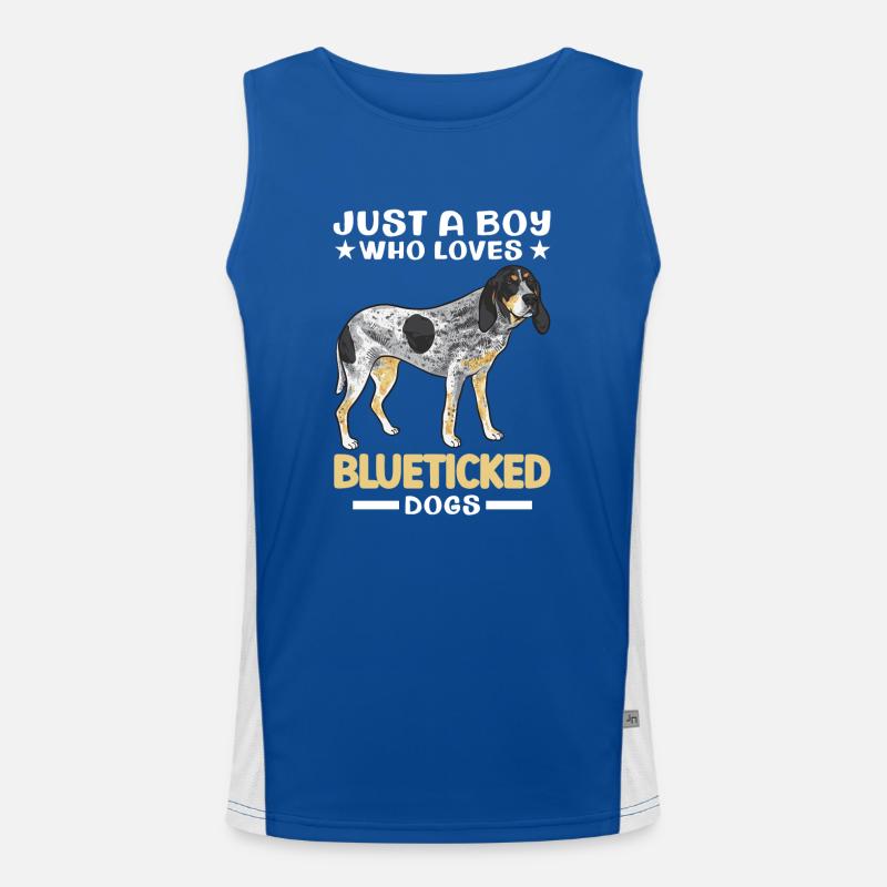Bluetick Coonhound Cadeau Drôle Dicton Débardeur respirant contrasté Homme 