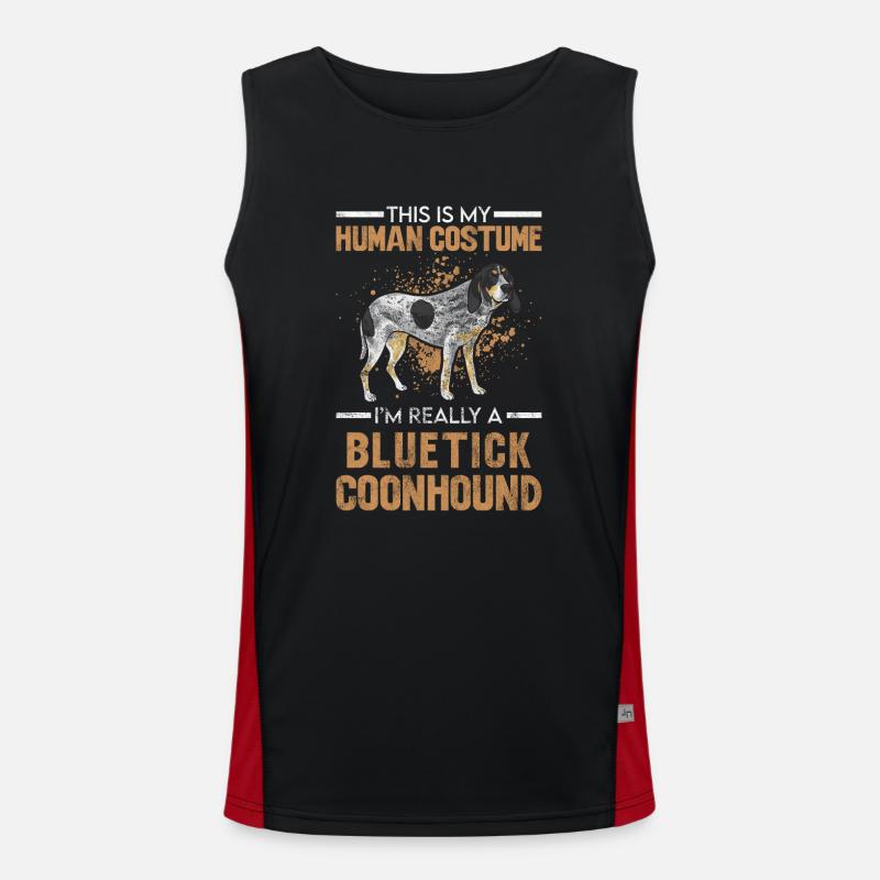 Bluetick Coonhound Cadeau Drôle Dicton Débardeur respirant contrasté Homme 