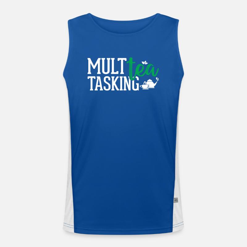 Tea Lover - Multea Tasking Men's Functional Contrast Tank Top 