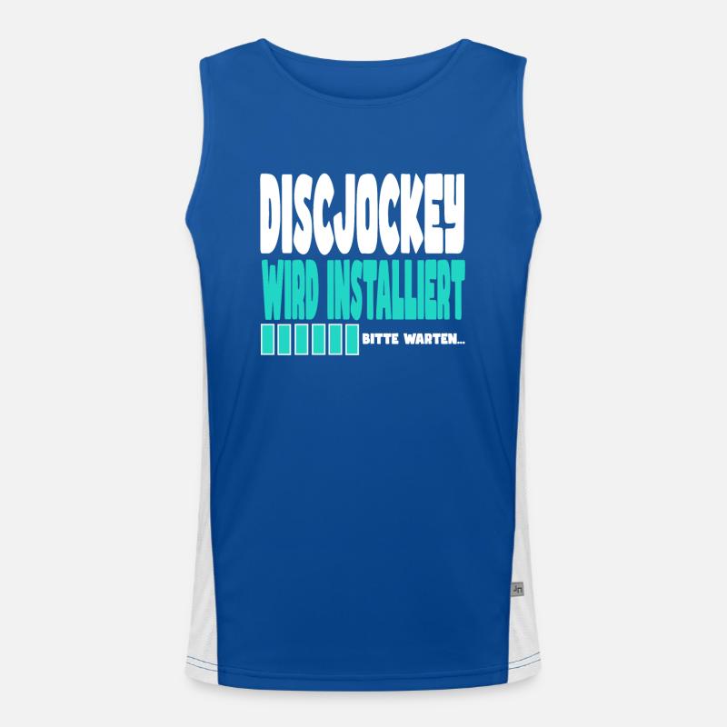 Discjockey wird installiert Funktionelles Kontrast-Tank Top für Männer 