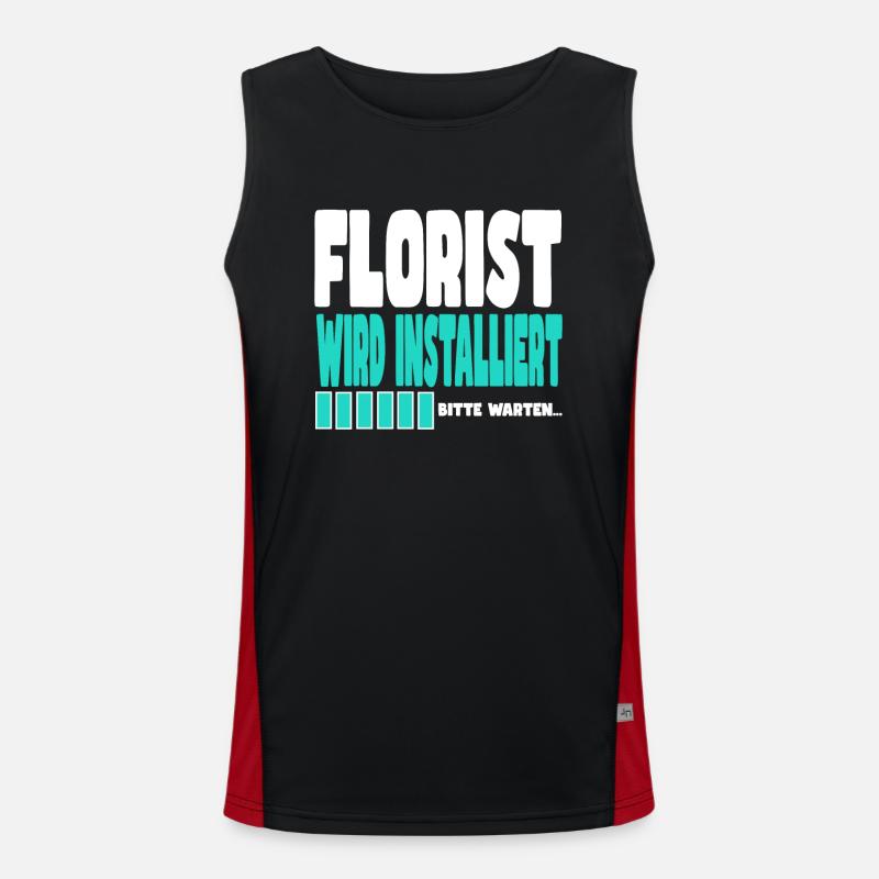 Florist wird installiert Funktionelles Kontrast-Tank Top für Männer 