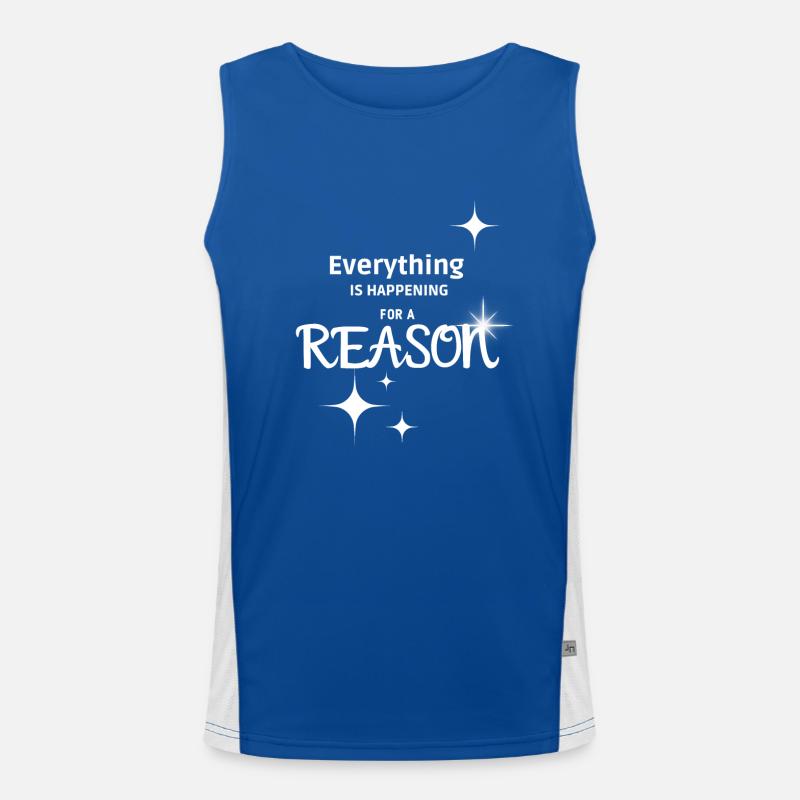 Everything is happening for a reason Funktionelles Kontrast-Tank Top für Männer 
