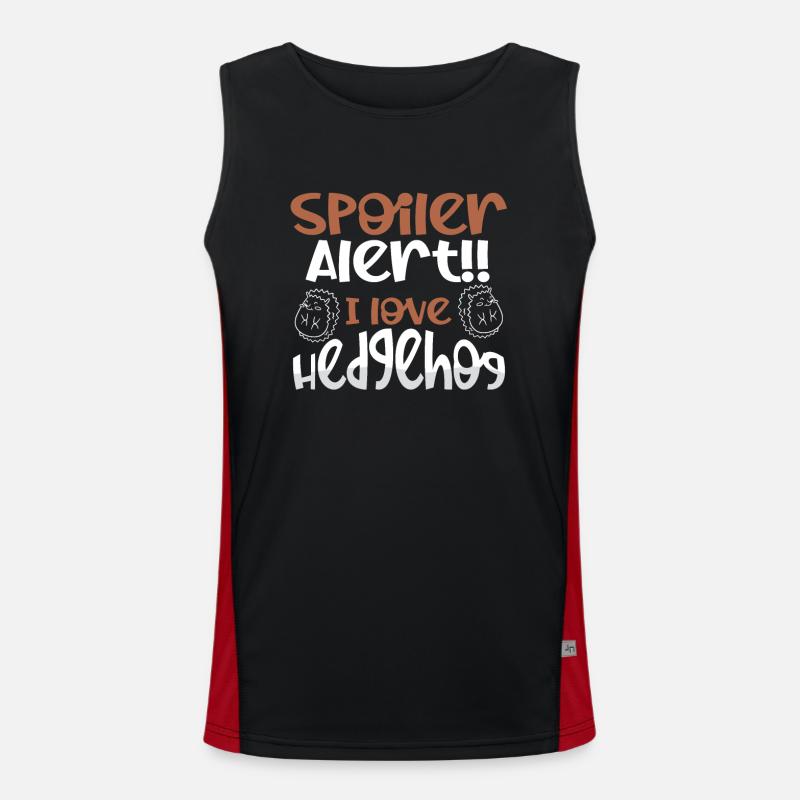 Spoiler Ich Liebe Igel Funktionelles Kontrast-Tank Top für Männer 