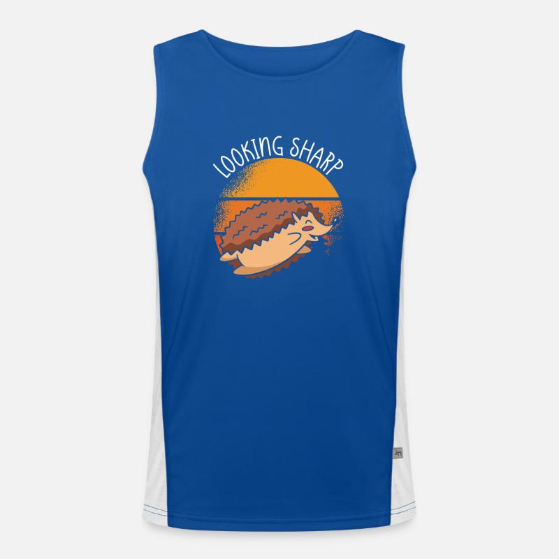 Search Sharp Hedgehog Men's Functional Contrast Tank Top 