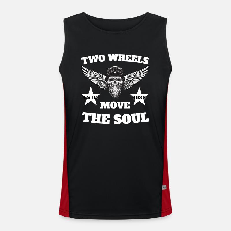 Two Wheels move the soul Funktionelles Kontrast-Tank Top für Männer 