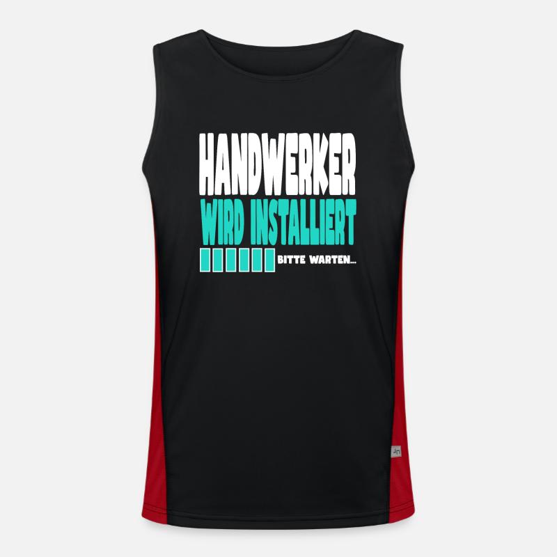 Handwerker wird installiert Funktionelles Kontrast-Tank Top für Männer 