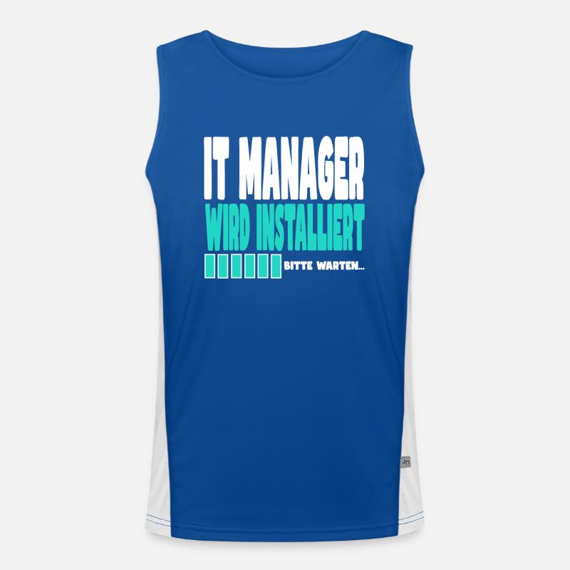 It Manager wird installiert Funktionelles Kontrast-Tank Top für Männer 