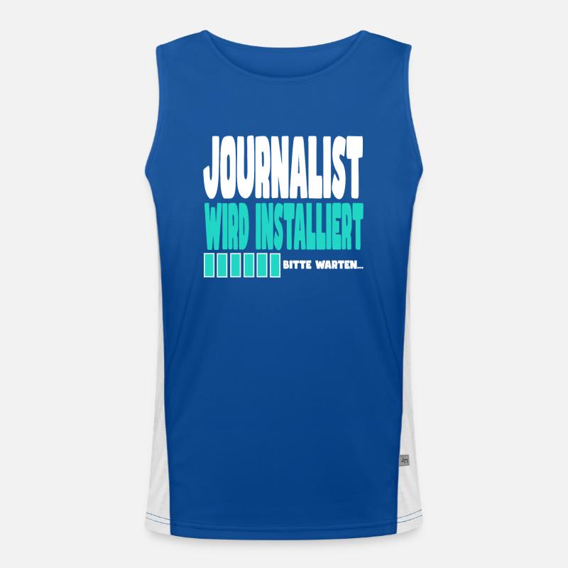 Journalist wird installiert Funktionelles Kontrast-Tank Top für Männer 