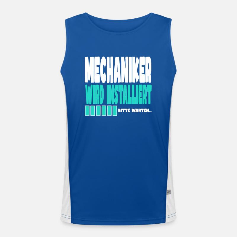 Mechaniker wird installiert Funktionelles Kontrast-Tank Top für Männer 