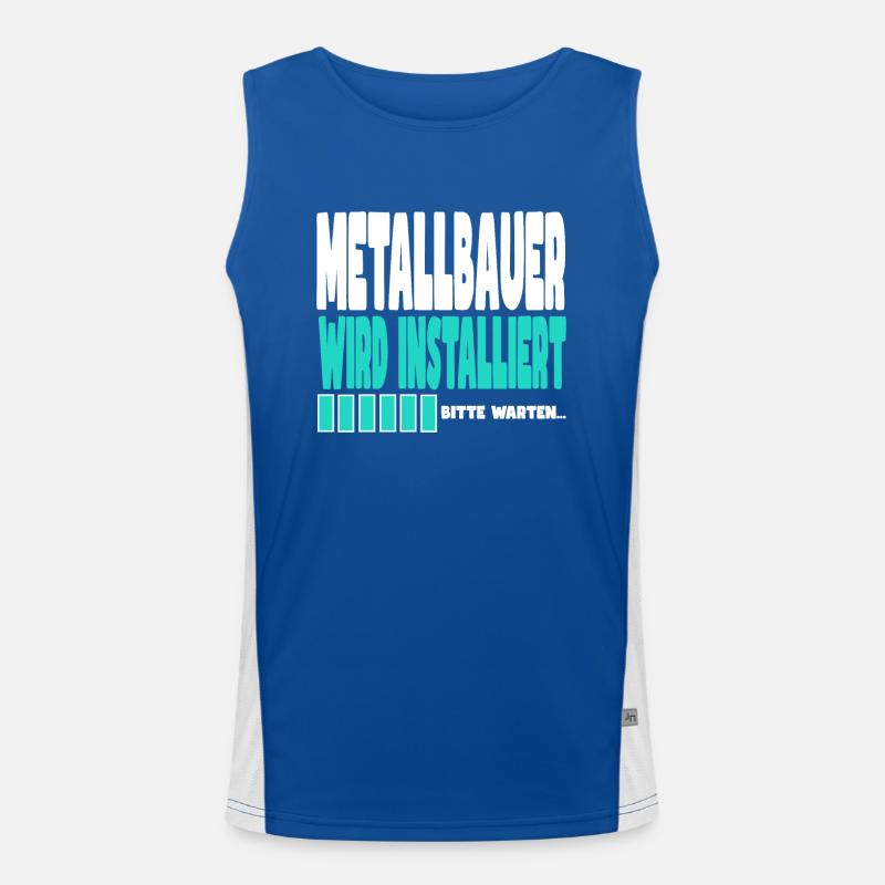 Metallbauer wird installiert Funktionelles Kontrast-Tank Top für Männer 
