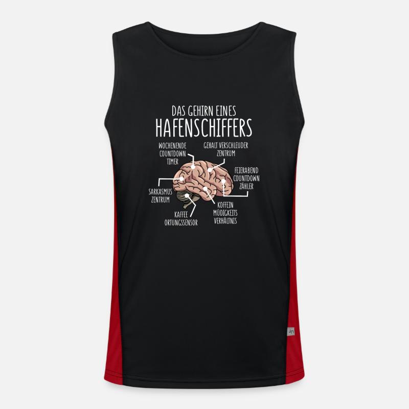 Hafenschiffer Anatomie Funktionelles Kontrast-Tank Top für Männer 