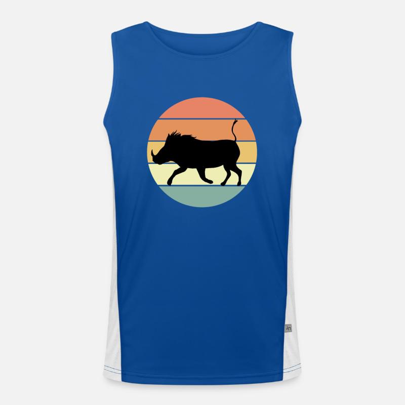 Retro Warthog Men's Functional Contrast Tank Top 