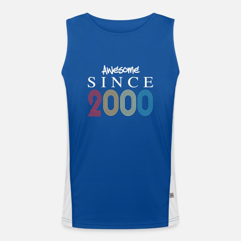 Awesome Since 2000 Geburtstag 2000 Vintage 2000 Funktionelles Kontrast-Tank Top für Männer 