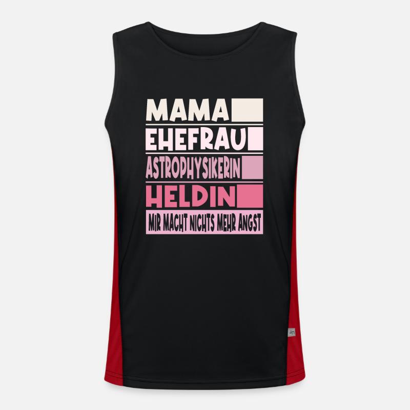 Astrophysikerin Mama Ehefrau Heldin Funktionelles Kontrast-Tank Top für Männer 