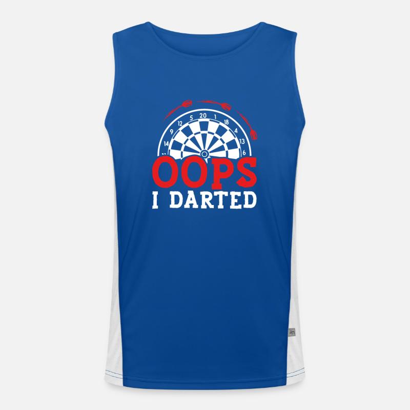 Oops, I played darts Men's Functional Contrast Tank Top 