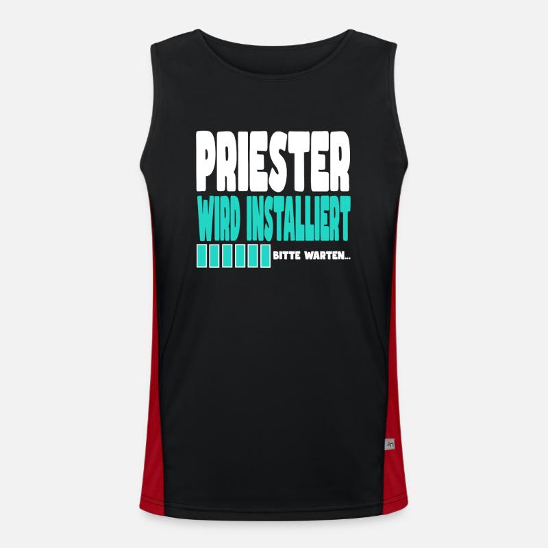 Priester wird installiert Funktionelles Kontrast-Tank Top für Männer 