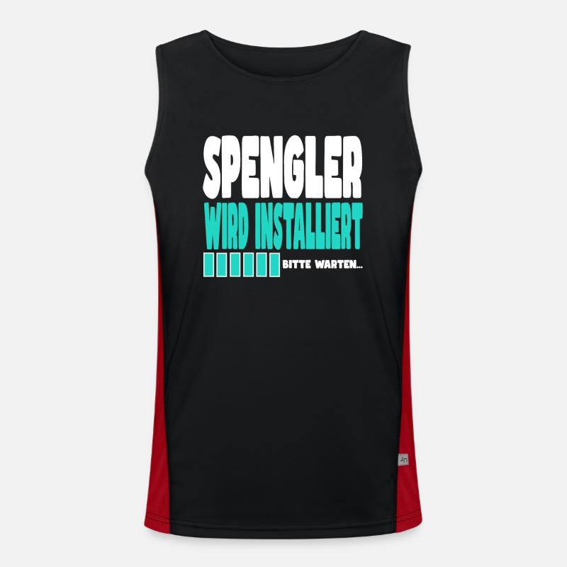 Spengler wird installiert Funktionelles Kontrast-Tank Top für Männer 