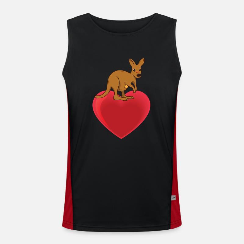 Conception de cœur de kangourou Débardeur respirant contrasté Homme 