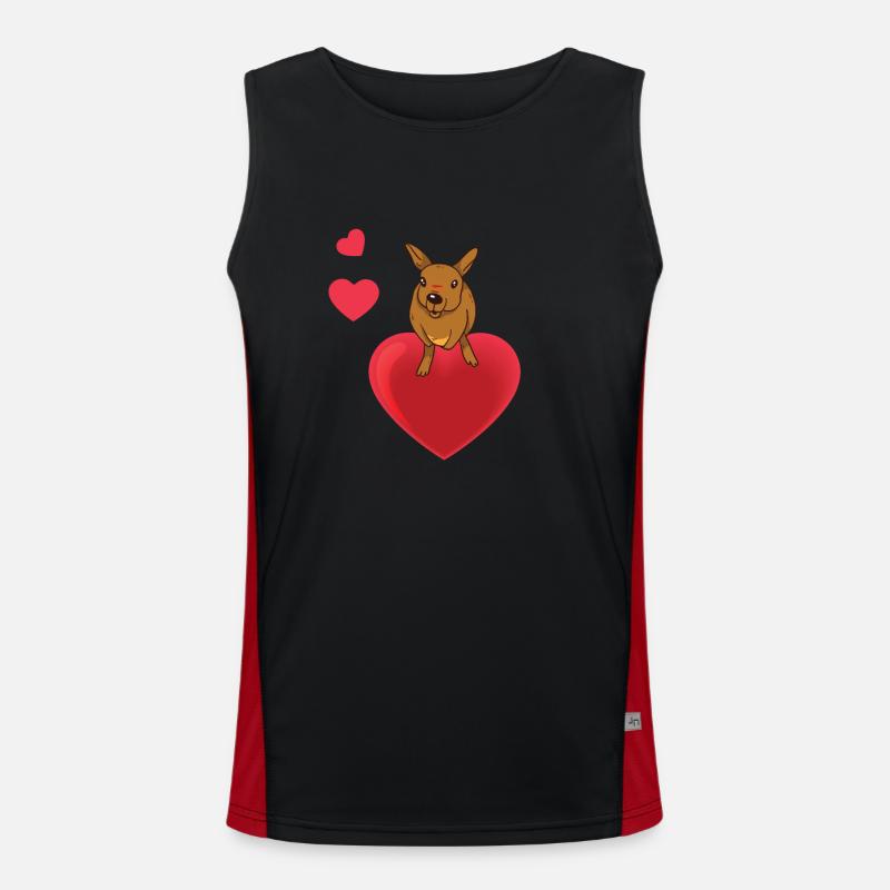 Süsses Känguru Geschenk Funktionelles Kontrast-Tank Top für Männer 