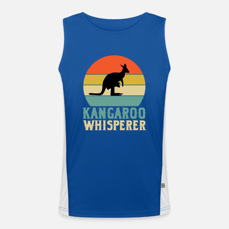 Känguru Flüsterer Funktionelles Kontrast-Tank Top für Männer 