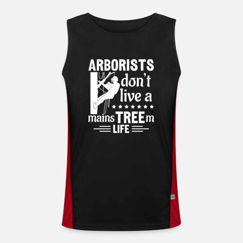Baumkletterer Arborist Holzfäller Baumpfleger Funktionelles Kontrast-Tank Top für Männer 