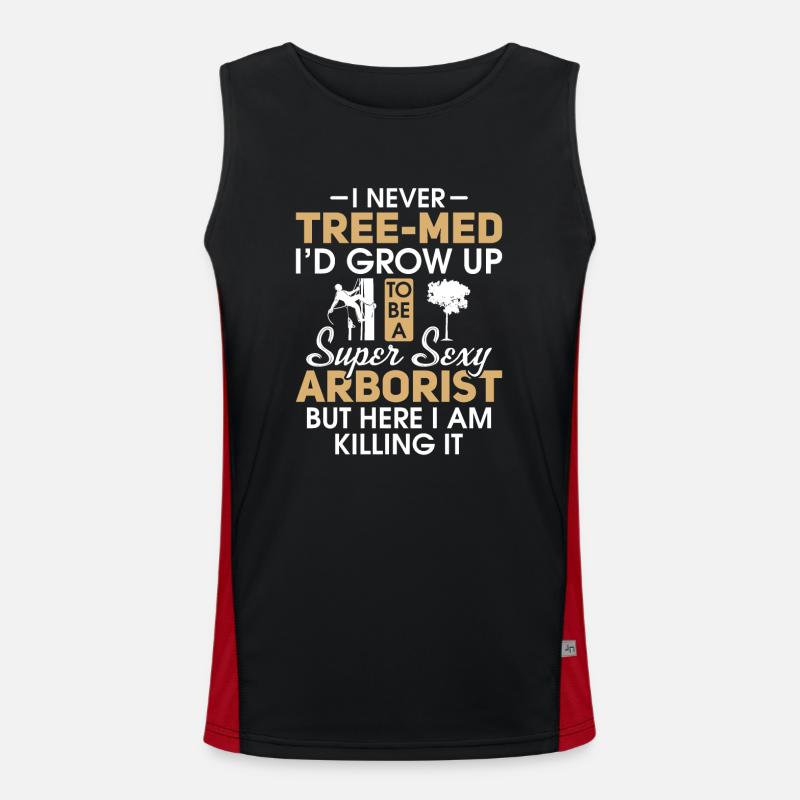 Baumkletterer Arborist Holzfäller Baumpfleger Funktionelles Kontrast-Tank Top für Männer 