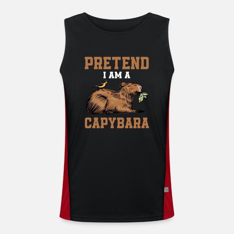 Tu So, Als Wäre Ich Ein Capybara Funktionelles Kontrast-Tank Top für Männer 
