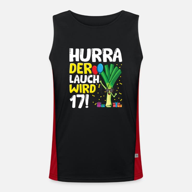 Hurra der Lauch wird 17 Funktionelles Kontrast-Tank Top für Männer 