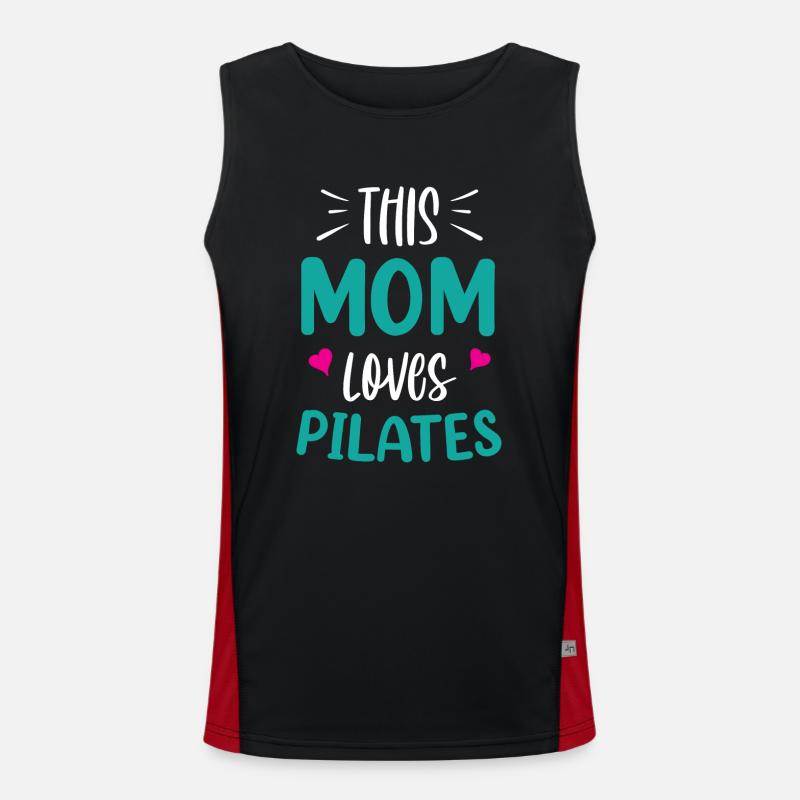 Cette mère aime Pilates MamanMon amant Débardeur respirant contrasté Homme 