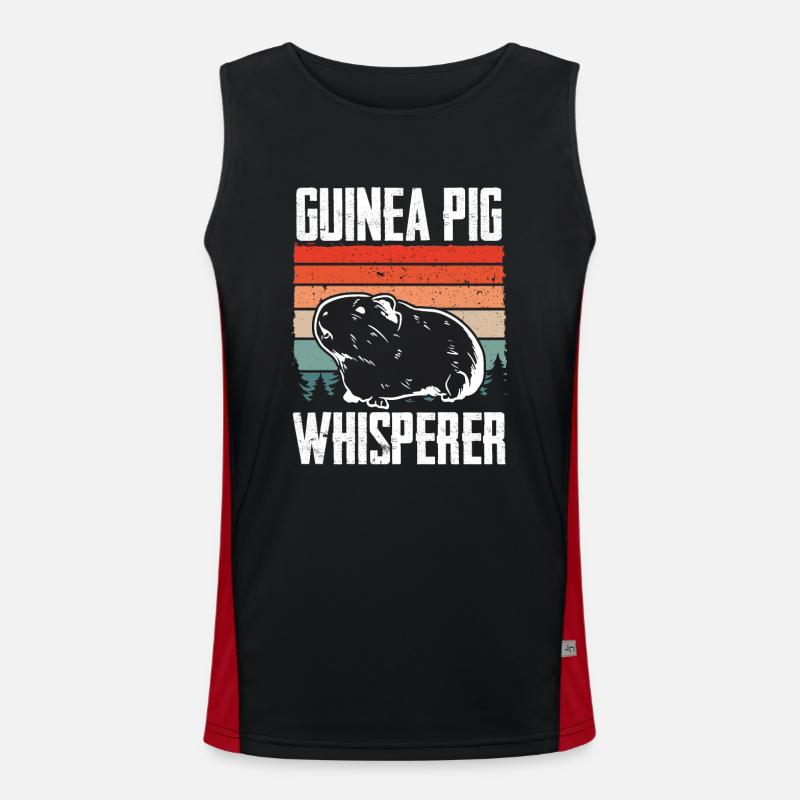 Cochon d’Inde Whisperer Retro Débardeur respirant contrasté Homme 