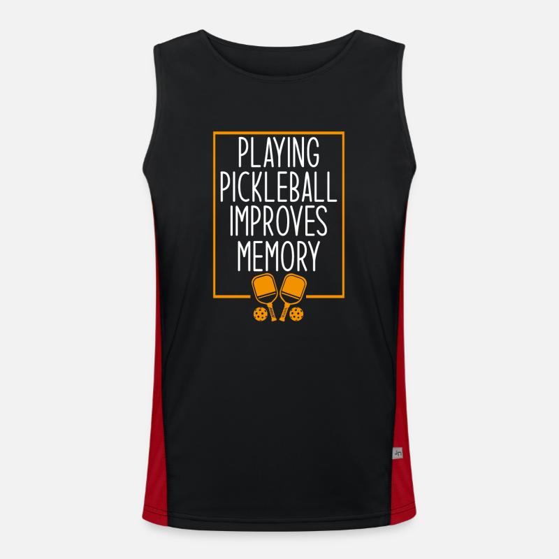 Playing Pickleball Improves Memory Men's Functional Contrast Tank Top 
