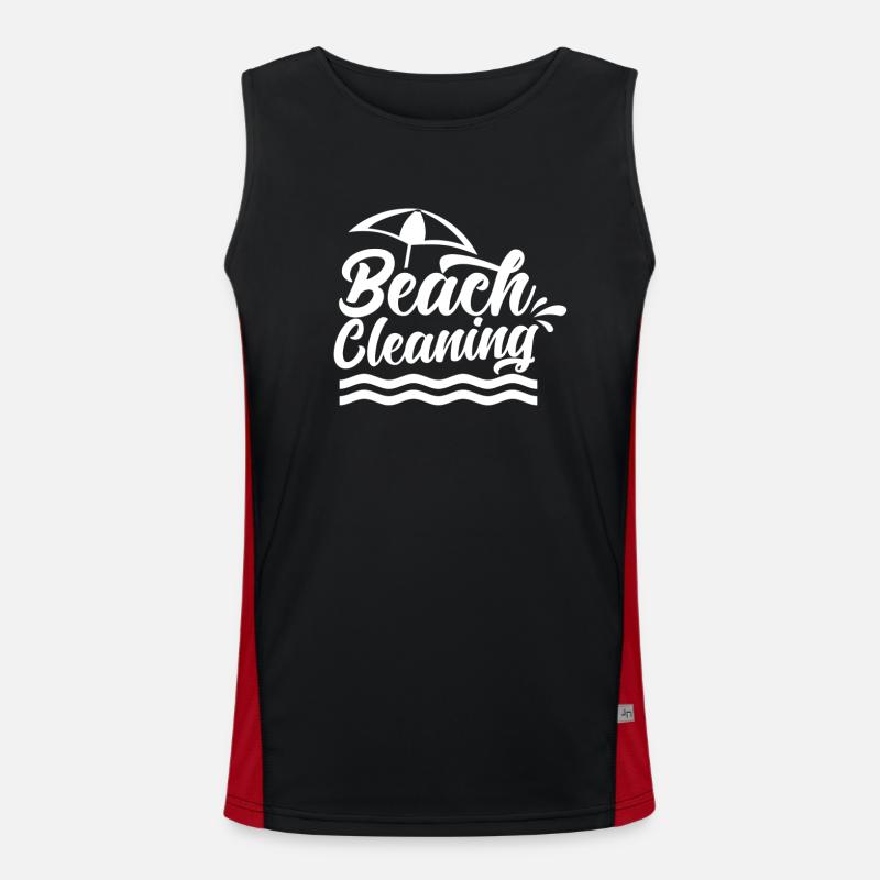 Beach Cleaning Beaches Beach Beach Clean Up Men's Functional Contrast Tank Top 