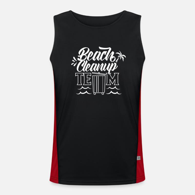 Beach Clean Up Team Beach Beach Cleaning Men's Functional Contrast Tank Top 
